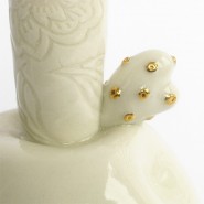 Flower Vase in White & Gold