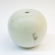 Round White Vase